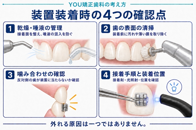 YOU矯正歯科が重視する、装置装着時の4つの確認点